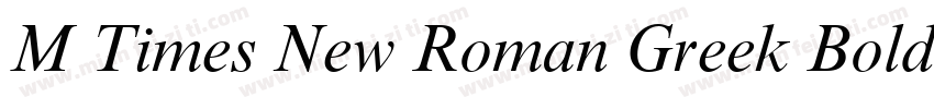 M Times New Roman Greek Bold字体转换